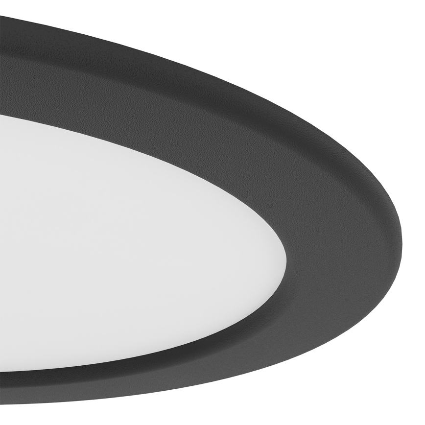 Eglo - LED inbouwspot voor badkamer LED/10,5W/230V 2700/4000/6500K Ø 16,8 cm IP44 zwart