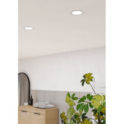Eglo - LED inbouwspot voor badkamer LED/6,3W/230V 2700/4000/6500K pr. 11,9 cm IP44 wit