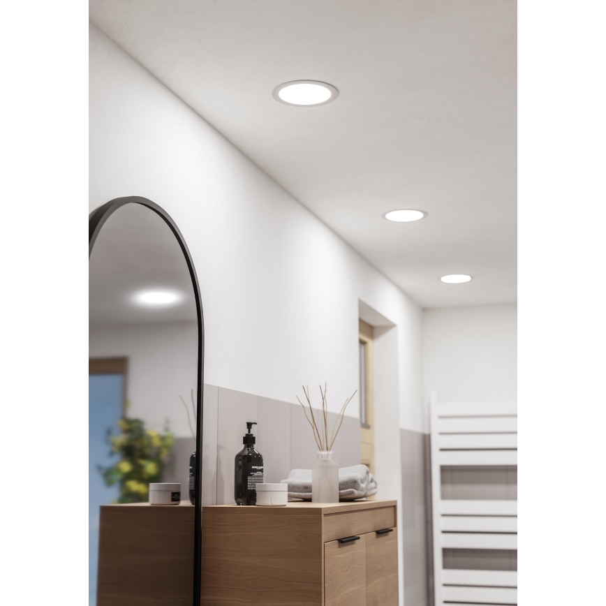 Eglo - LED badkamer-inbouwarmatuur LED/10,5W/230V 2700/4000/6500K Ø 16,8 cm IP44 wit