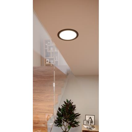 Eglo - LED RGBW dimbare inbouwspot voor badkamer LED/9,5W/230V 2700-6500K Ø 16,8 cm IP44 zwart