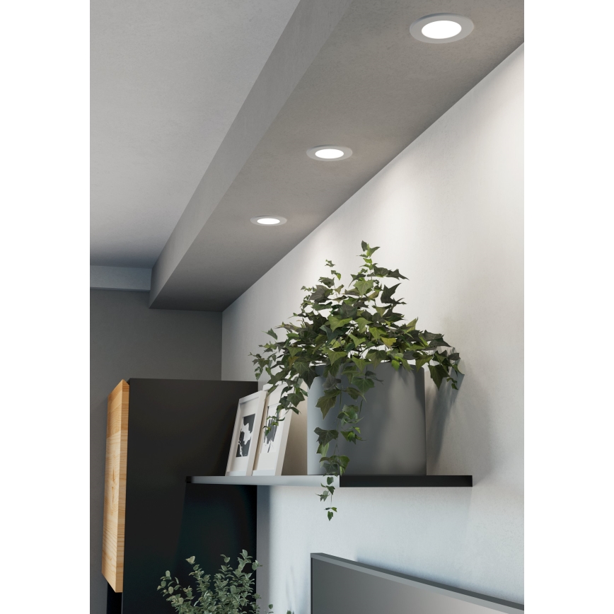 Eglo - set van 3 dimbare LED RGBW inbouwspots voor badkamer LED/2,8W/230V 2700-6500K Ø 8,8 cm IP44 wit