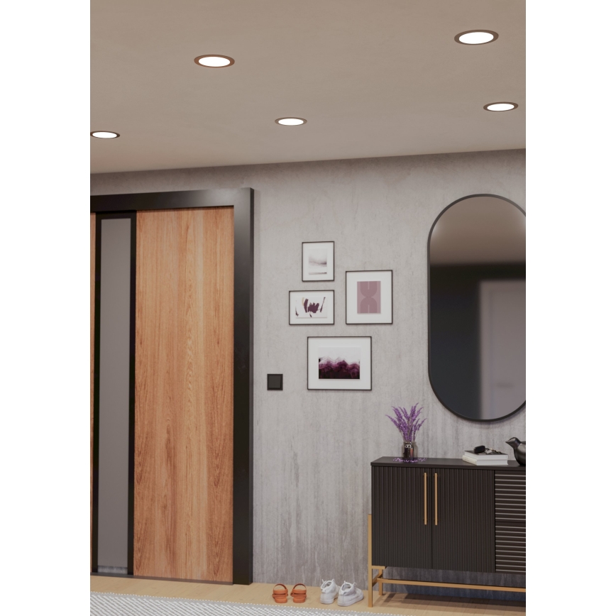 Eglo - Dimbare LED RGBW badkamer inbouwspot LED/9,5W/230V 2700-6500K Ø 16,8 cm IP44 mat chroom