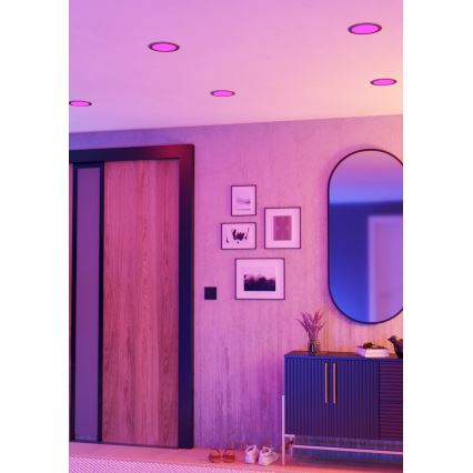 Eglo - Dimbare LED RGBW badkamer inbouwspot LED/9,5W/230V 2700-6500K Ø 16,8 cm IP44 mat chroom