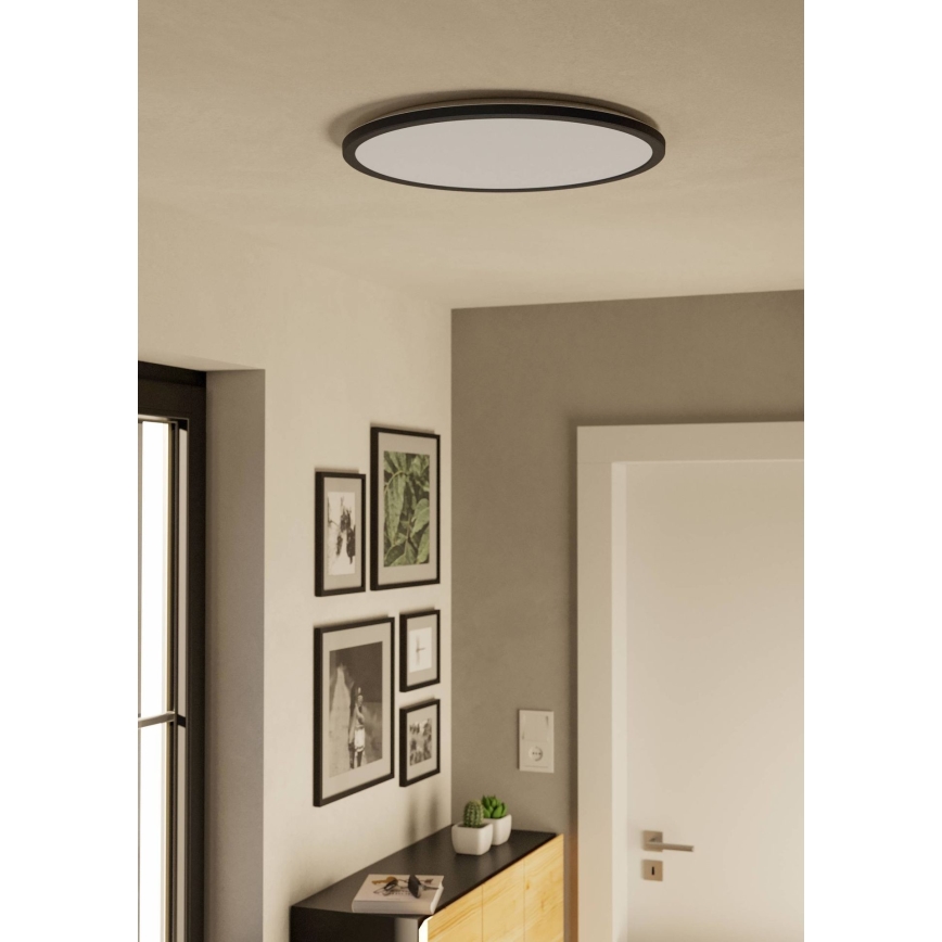 Eglo - LED Badkamer plafondlamp LED/16,8W/230V 2700/4000/6500K diameter 50 cm IP44 zwart