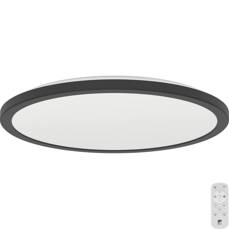 Eglo - LED Dimbare badkamer plafondverlichting LED/18,5W/230V 2700-6500K diameter 38,9 cm IP44 zwart + afstandsbediening