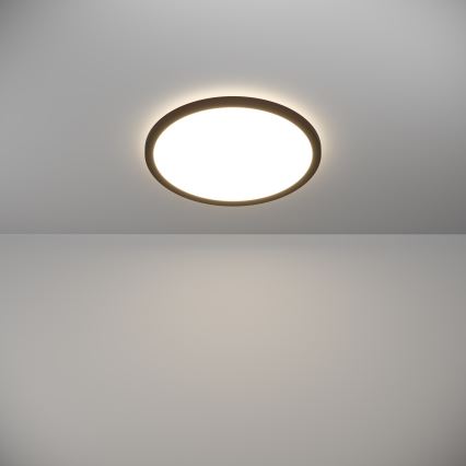 Eglo - LED Dimbare badkamer plafondverlichting LED/18,5W/230V 2700-6500K diameter 38,9 cm IP44 zwart + afstandsbediening