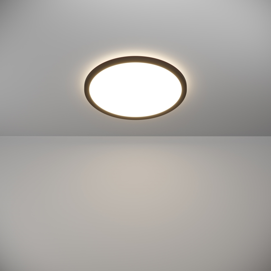 Eglo - LED Dimbare badkamer plafondverlichting LED/18,5W/230V 2700-6500K diameter 38,9 cm IP44 zwart + afstandsbediening