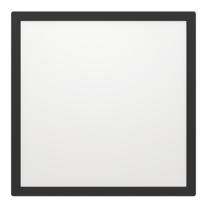 Eglo - LED Dimbare badkamer plafondverlichting LED/17,6W/230V 2700-6500K 39x39 cm IP44 zwart + afstandsbediening