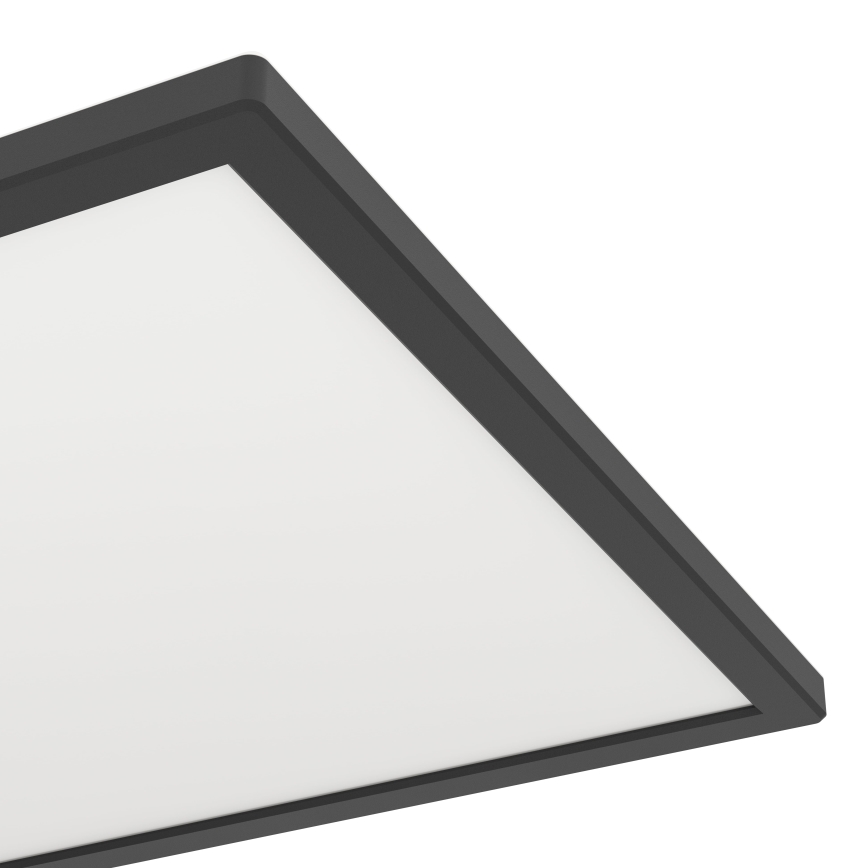 Eglo - LED Dimbare badkamer plafondverlichting LED/17,6W/230V 2700-6500K 39x39 cm IP44 zwart + afstandsbediening