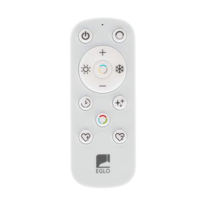 Eglo - LED Dimbare badkamer plafondverlichting LED/17,6W/230V 2700-6500K 39x39 cm IP44 zwart + afstandsbediening