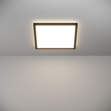 Eglo - LED Dimbare badkamer plafondverlichting LED/17,6W/230V 2700-6500K 39x39 cm IP44 zwart + afstandsbediening