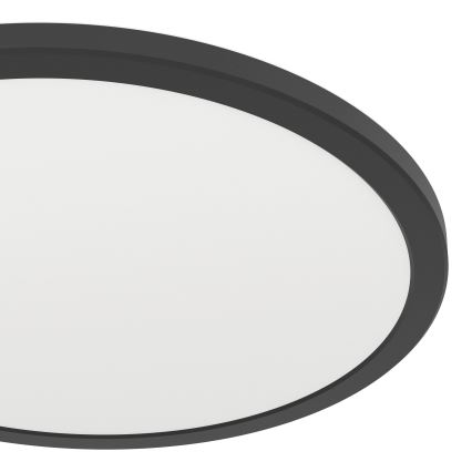 Eglo - LED RGBW Dimbare badkamer plafondlamp LED/18,5W/230V 2700-6500K pr.38,9cm IP44 zwart ZigBee