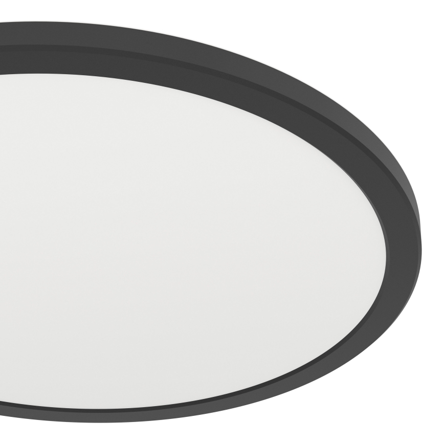 Eglo - LED RGBW Dimbare badkamer plafondlamp LED/18,5W/230V 2700-6500K pr.38,9cm IP44 zwart ZigBee