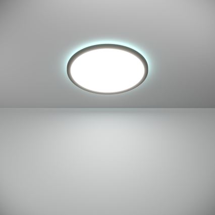 Eglo - LED RGBW Dimbare badkamer plafondlamp LED/18,5W/230V 2700-6500K pr.38,9cm IP44 zwart ZigBee