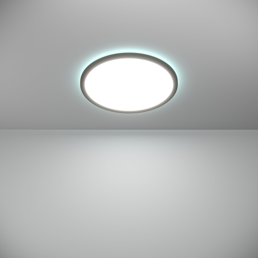 Eglo - LED RGBW Dimbare badkamer plafondlamp LED/18,5W/230V 2700-6500K pr.38,9cm IP44 zwart ZigBee