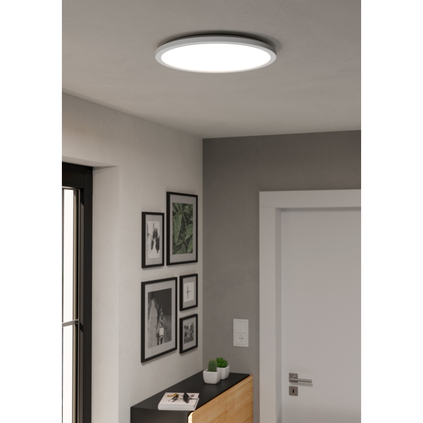 Eglo - LED RGBW Dimbare badkamer plafondlamp LED/18,5W/230V 2700-6500K diameter 38,9cm IP44 wit ZigBee