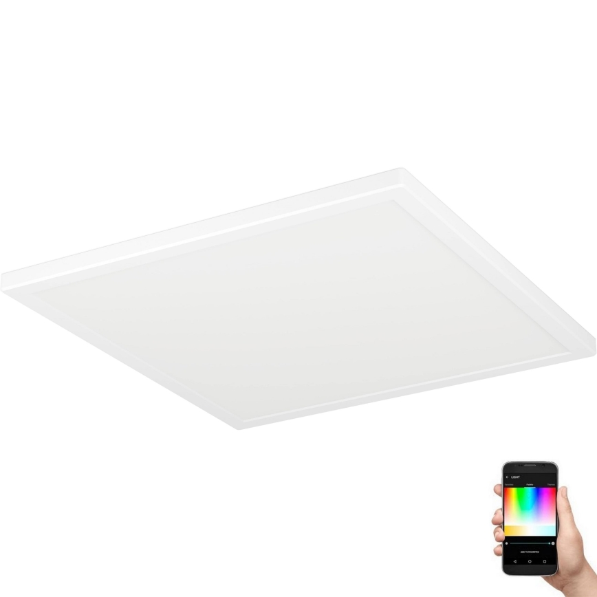 Eglo - LED RGBW Dimbare badkamer plafondlamp LED/17,6W/230V 2700-6500K 39x39 cm IP44 wit ZigBee
