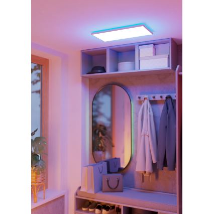 Eglo - LED RGBW Dimbare badkamer plafondlamp LED/17,2W/230V 2700-6500K 30x57cm IP44 wit ZigBee