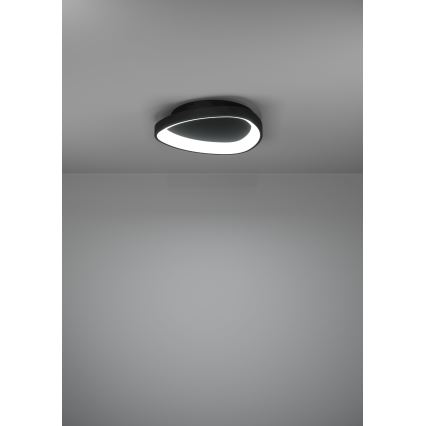 Eglo - Dimbare LED Plafondlamp LED/12W/230V 2700-6500K zwart + afstandsbediening