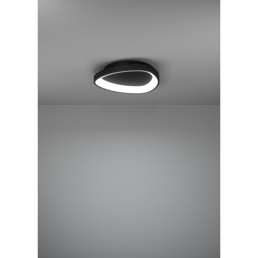 Eglo - Dimbare LED Plafondlamp LED/12W/230V 2700-6500K zwart + afstandsbediening