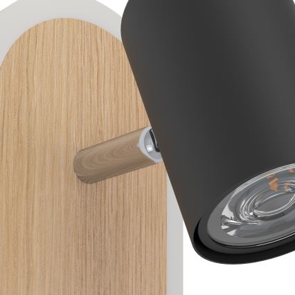 Eglo - LED-muurspot LED/7W/230V bruin/zwart