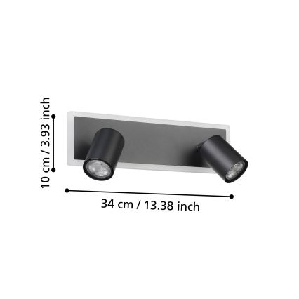 Eglo - LED-spot LED/12W/230V zwart