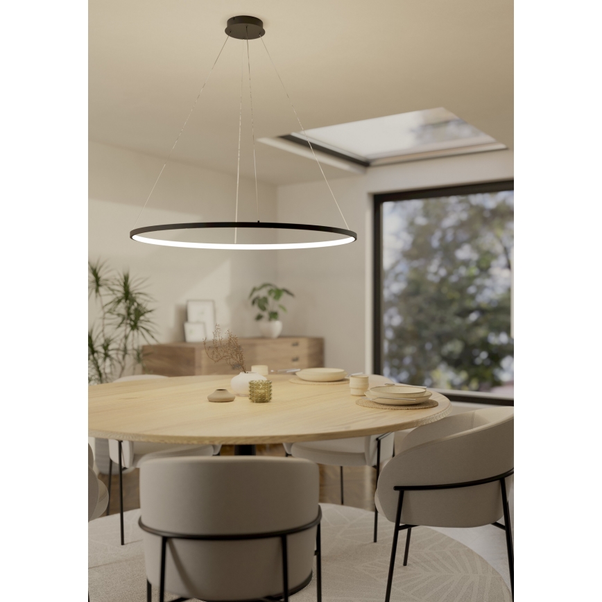 Eglo - Dimbare LED hanglamp aan een koord LED/40W/230V 2700-6500K zwart + afstandsbediening