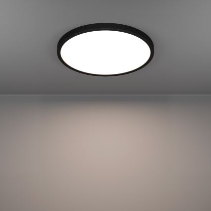 Eglo - LED RGBW dimbare plafondlamp voor badkamer LED/17,5W/230V 2700-6500K Ø 38,9 cm IP44 zwart