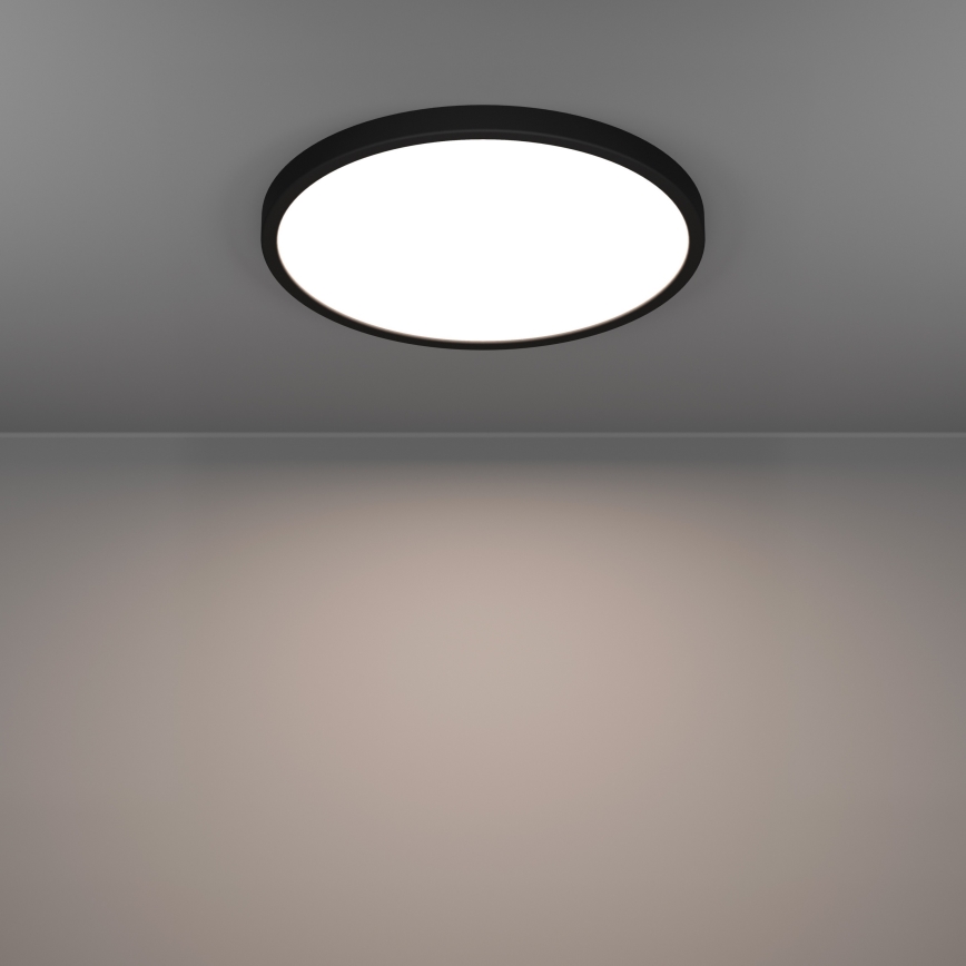 Eglo - LED RGBW dimbare plafondlamp voor badkamer LED/17,5W/230V 2700-6500K Ø 39,9 cm IP44 zwart