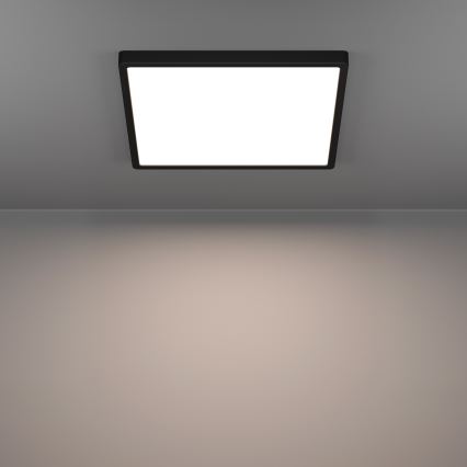 Eglo - LED RGBW dimbare badkamerplafondlamp LED/17,8W/230V 2700-6500K 39x39 cm IP44 zwart