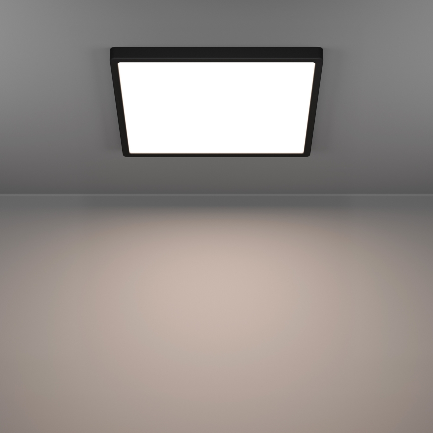 Eglo - LED RGBW dimbare badkamerplafondlamp LED/17,8W/230V 2700-6500K 39x39 cm IP44 zwart