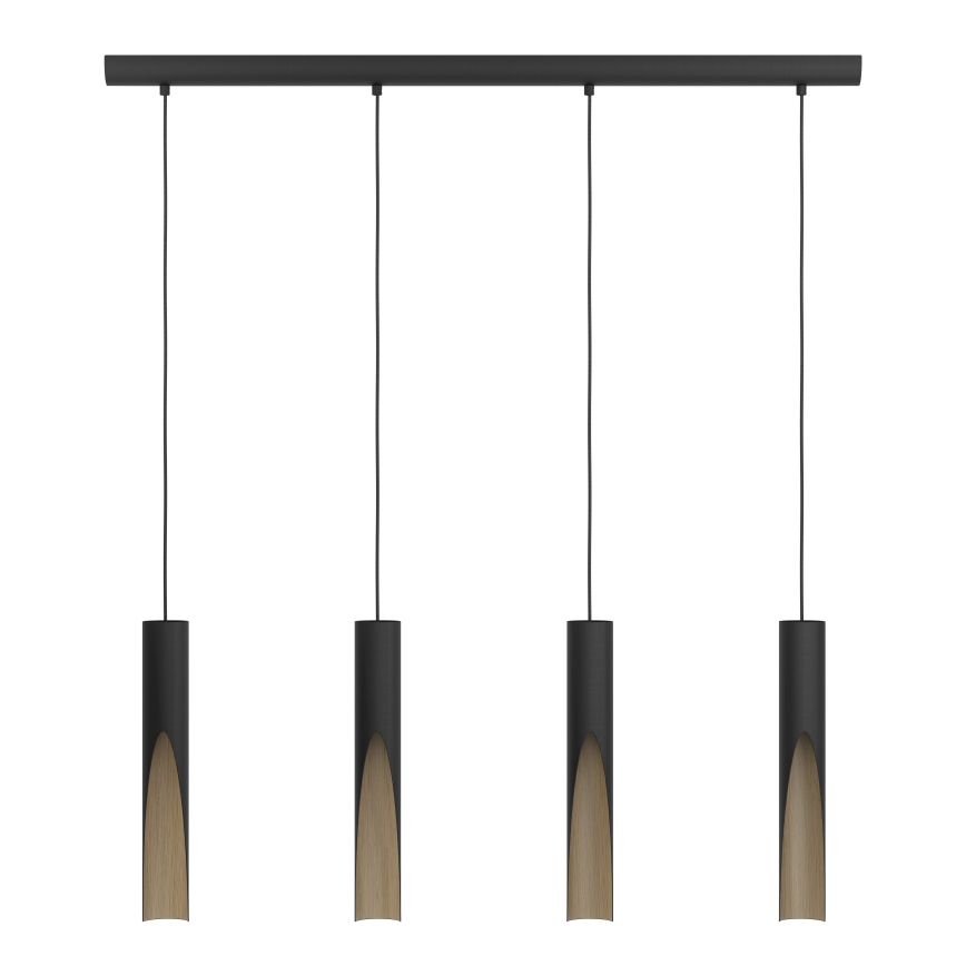 Eglo - LED Hanglamp aan een koord 4xGU10/4,5W/230V 3000K zwart/bruin