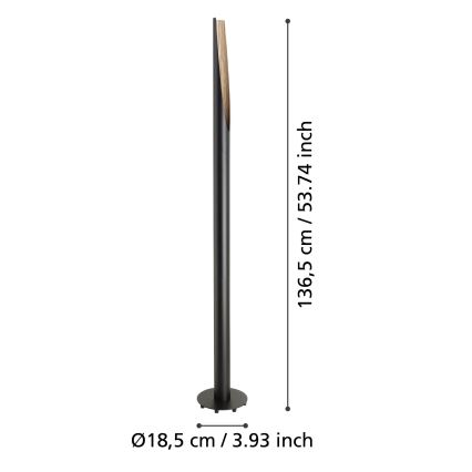 Eglo  - Staande LED Lamp 1xGU10/4,5W/230V 3000K zwart/bruin