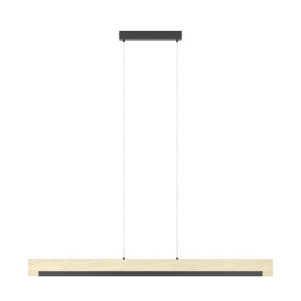 Eglo - Dimbare LED hanglamp aan een koord LED/25,5W/230V 3000K zwart/beige