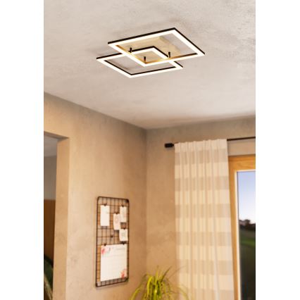 Eglo - Dimbare LED bevestigde hanglamp 4xLED/32W/230V 2700-6500K bruin/zwart