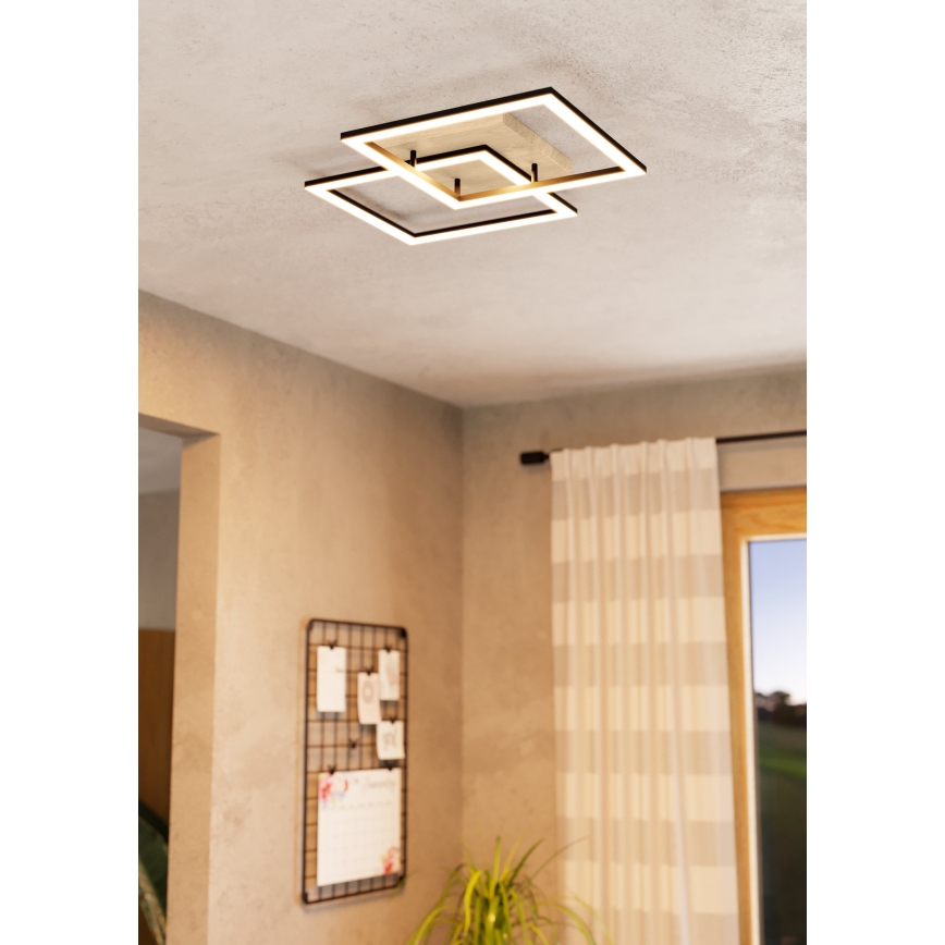 Eglo - Dimbare LED bevestigde hanglamp 4xLED/32W/230V 2700-6500K bruin/zwart