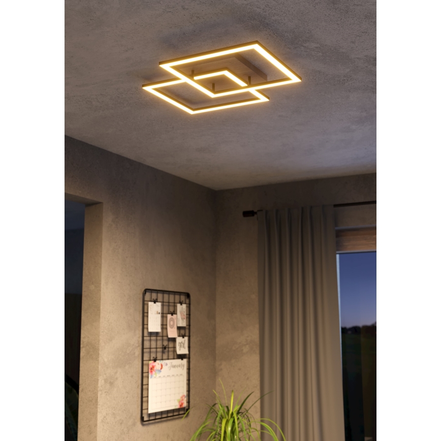 Eglo - Dimbare LED bevestigde hanglamp 4xLED/32W/230V 2700-6500K bruin/zwart