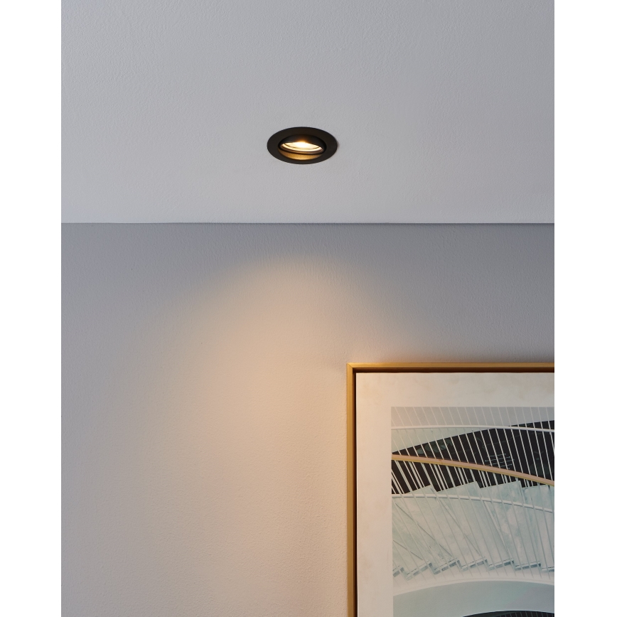 Eglo - SET 3x LED Hang plafondverlichting 1xGU10/4W/230V zwart