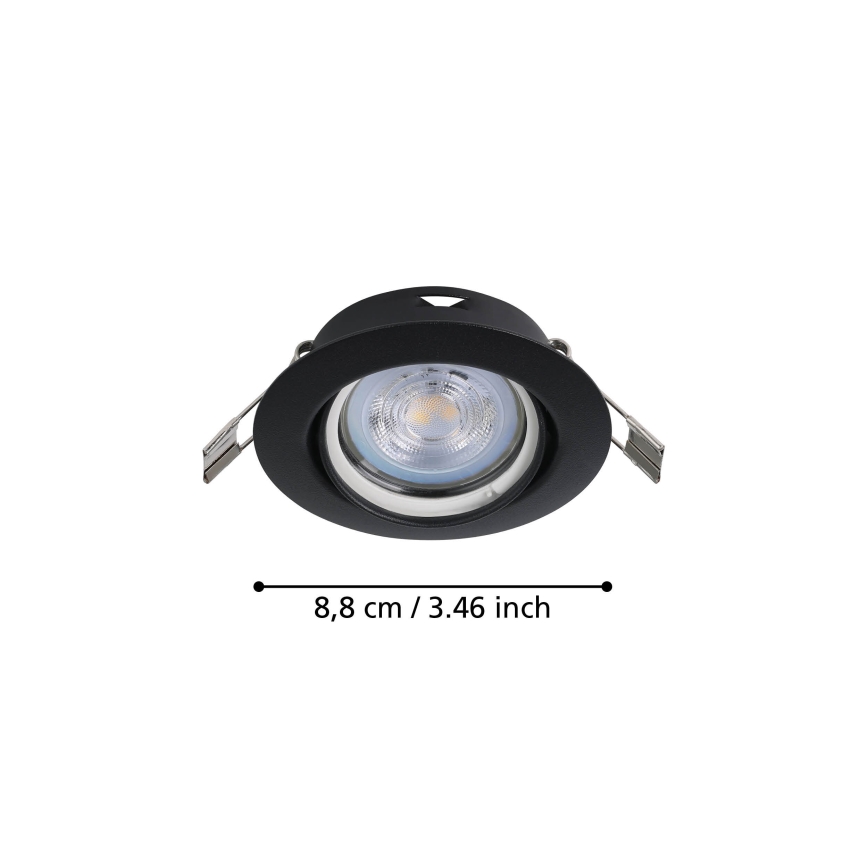 Eglo - SET 3x LED Hang plafondverlichting 1xGU10/4W/230V zwart