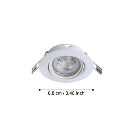 Eglo - SET 3x LED Hang plafondverlichting 1xGU10/4W/230V wit