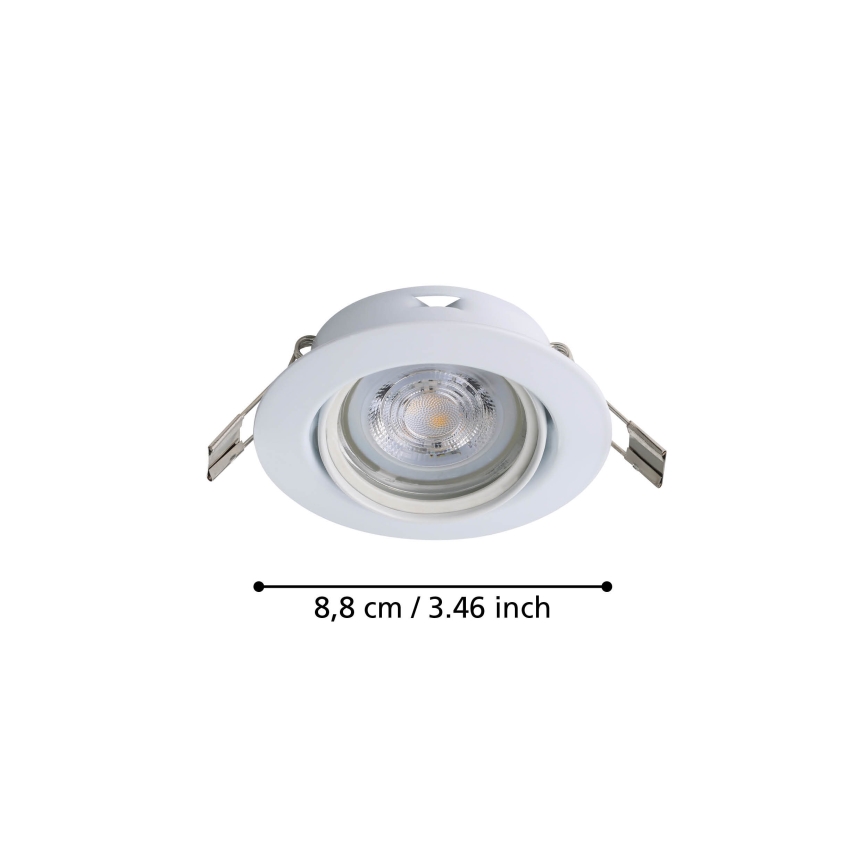 Eglo - SET 3x LED Hang plafondverlichting 1xGU10/4W/230V wit