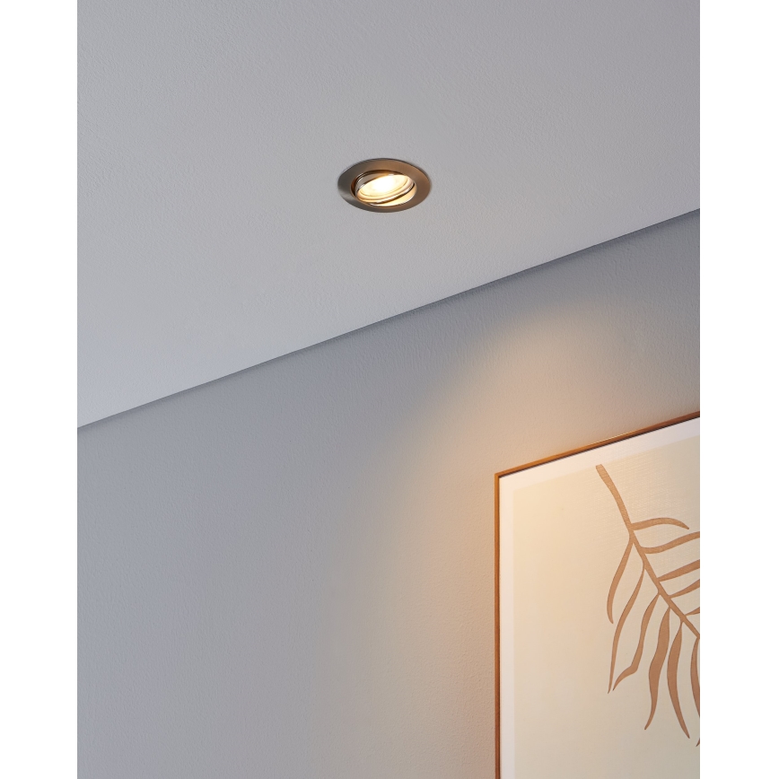 Eglo - SET 3x LED Hang plafondverlichting 1xGU10/4W/230V mat chroom