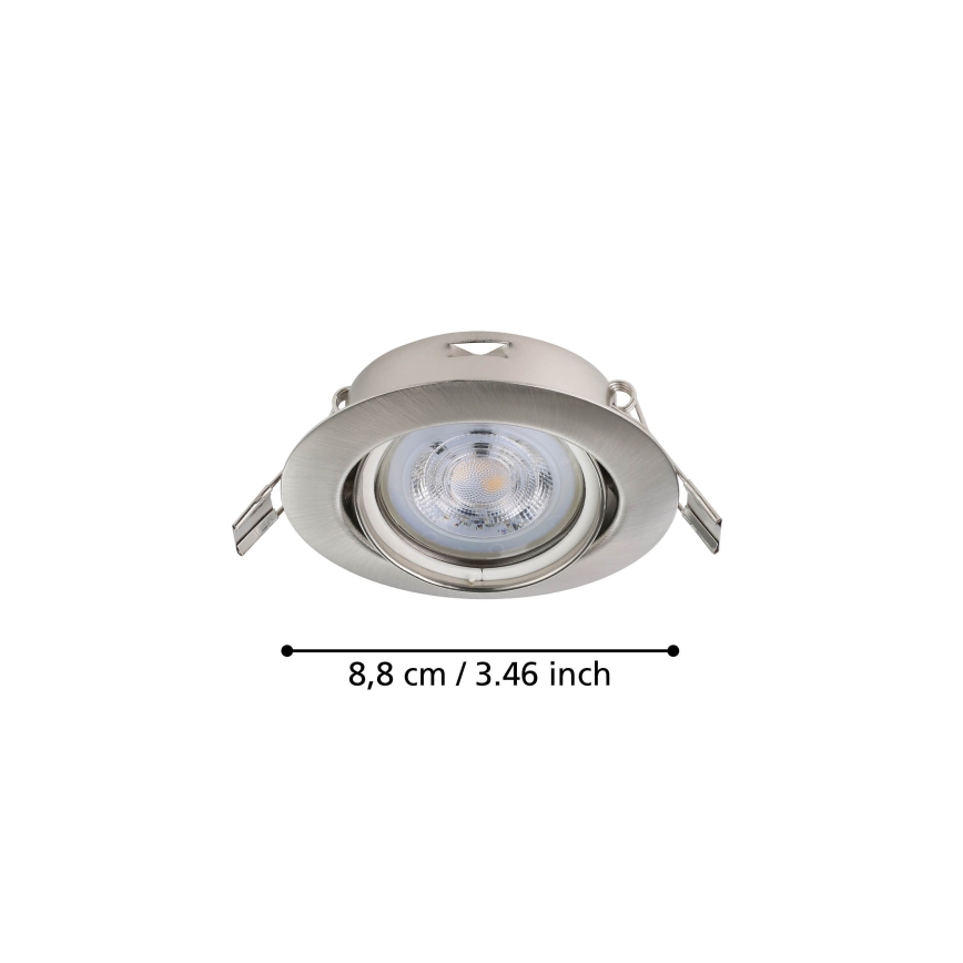 Eglo - SET 3x LED Hang plafondverlichting 1xGU10/4W/230V mat chroom