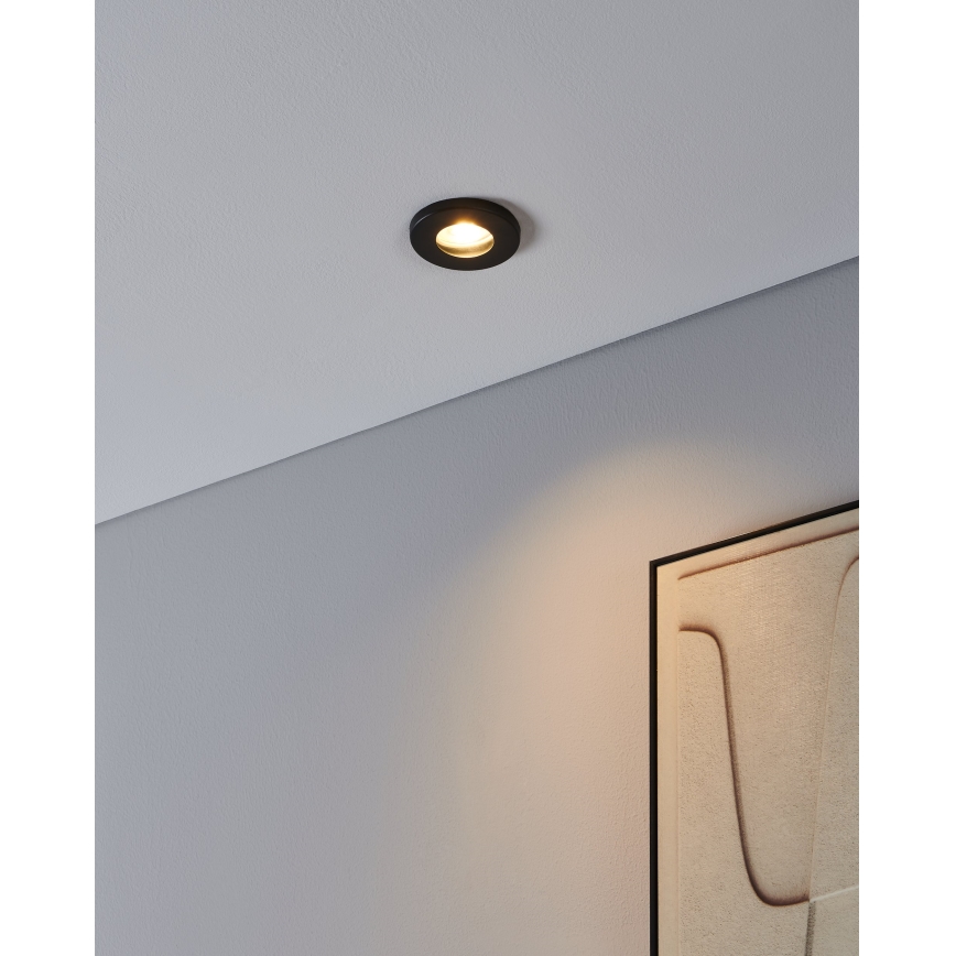 Eglo - SET 3xLED Badkamer inbouwverlichting 1xGU10/4W/230V IP44 zwart