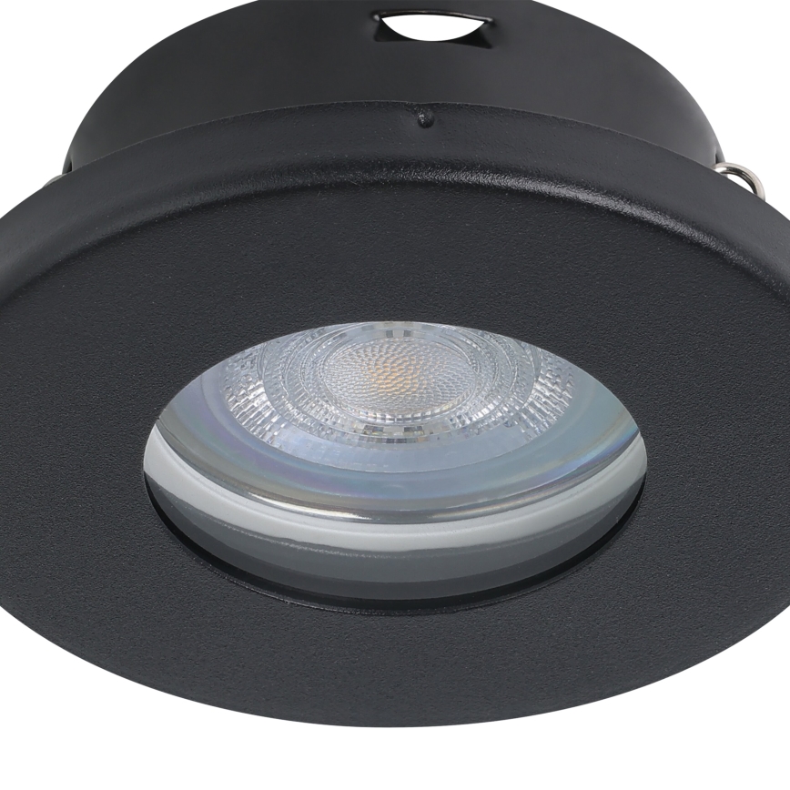 Eglo - SET 3xLED Badkamer inbouwverlichting 1xGU10/4W/230V IP44 zwart