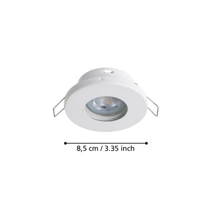 Eglo - SET 3xLED Badkamer inbouwverlichting 1xGU10/4W/230V IP44 wit