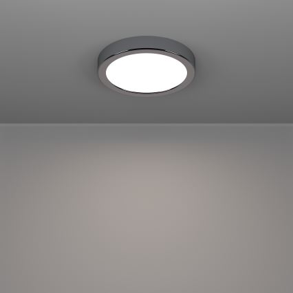 Eglo - LED plafondlamp voor de badkamer, 7,5 W (230 V), met omschakelbare kleurtemperaturen 2700/4000/6500 K, Ø 16,6 cm, IP44, glanzend chroom
