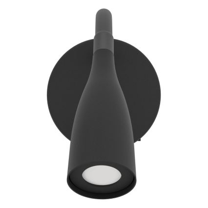 Eglo - Flexibele LED-wandlamp, 3,8 W, 230 V, zwart