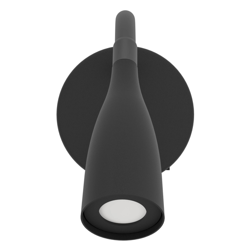 Eglo - Flexibele LED-wandlamp, 3,8 W, 230 V, zwart