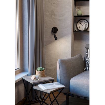 Eglo - Flexibele LED-wandlamp, 3,8 W, 230 V, zwart